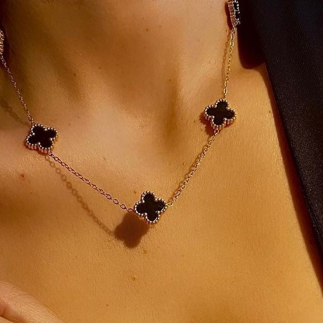 Choker Van 5 Trevos Preto