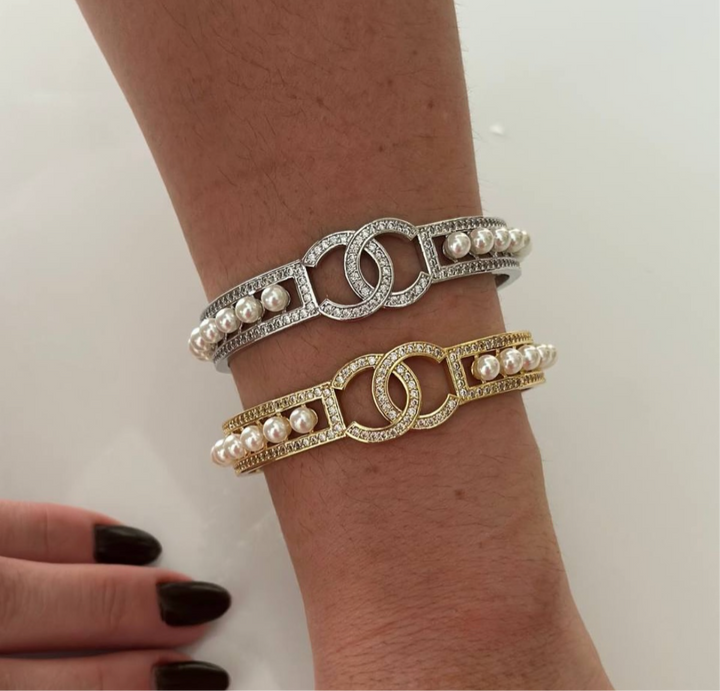 Bracelete Inspiração CN com Pérolas