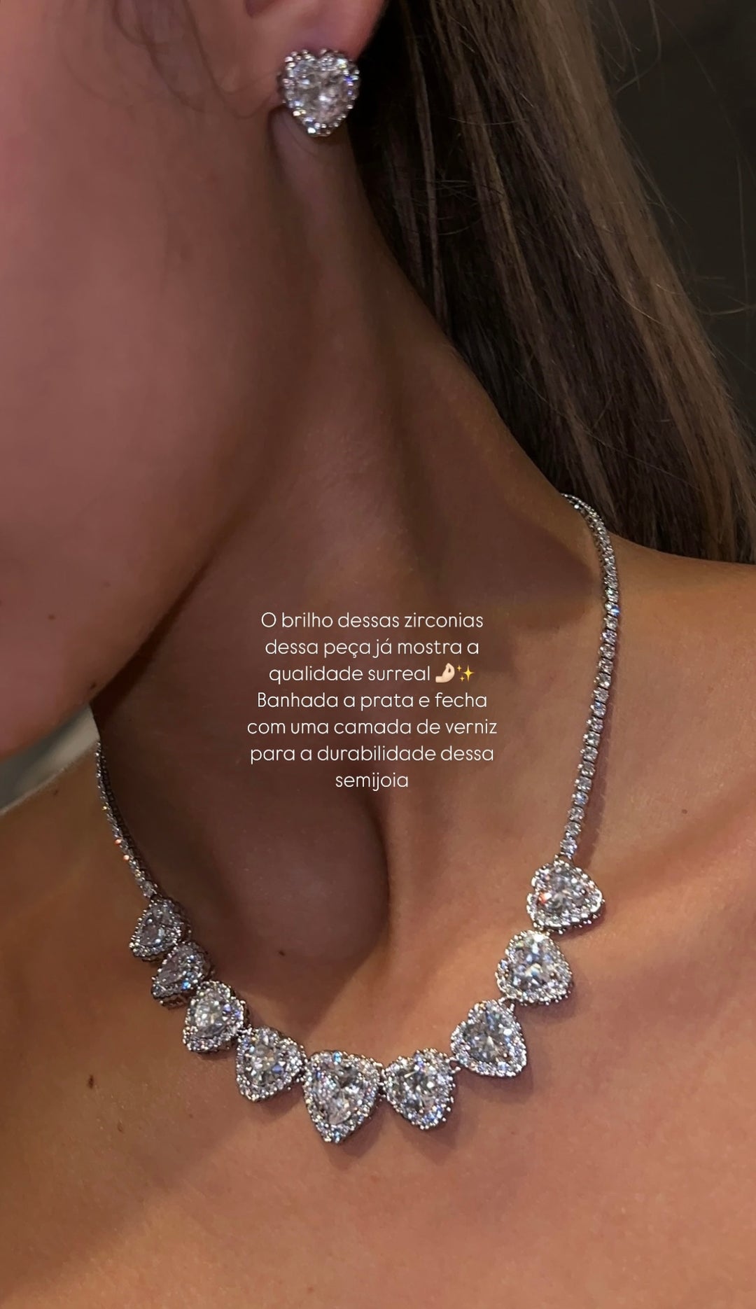 Conjunto Joia Swarovski Ariana Grande