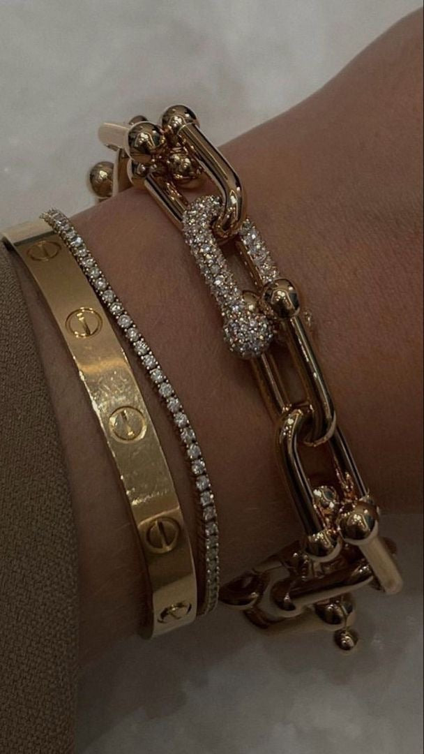 Pulseira Inspiração TF Elo Cravejada
