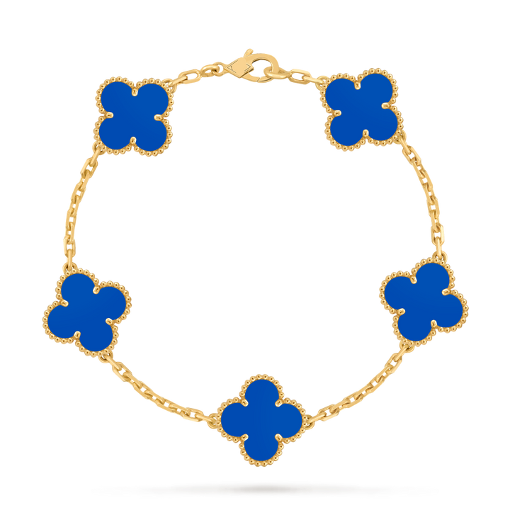 Pulseira Alhambra Trevo Azul Semijoia
