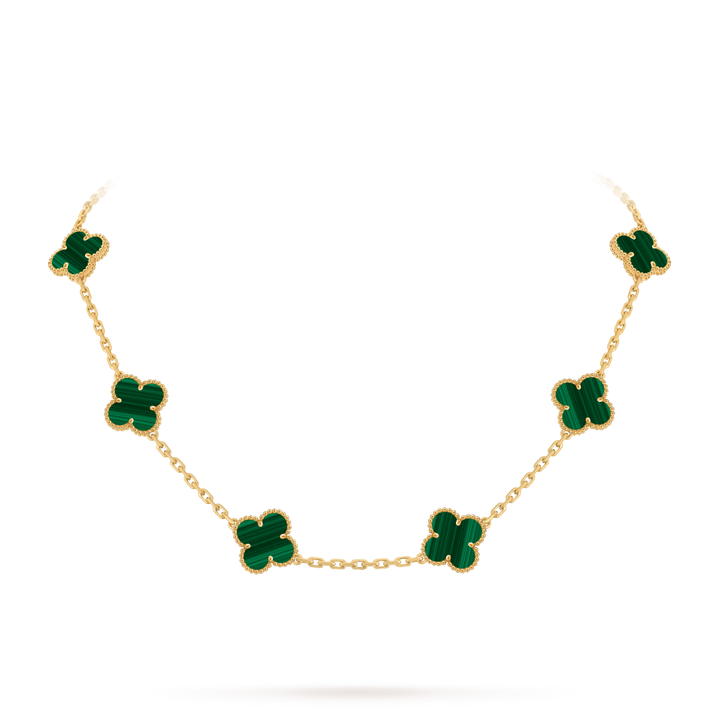 Colar Alhambra Trevo Verde Semijoia