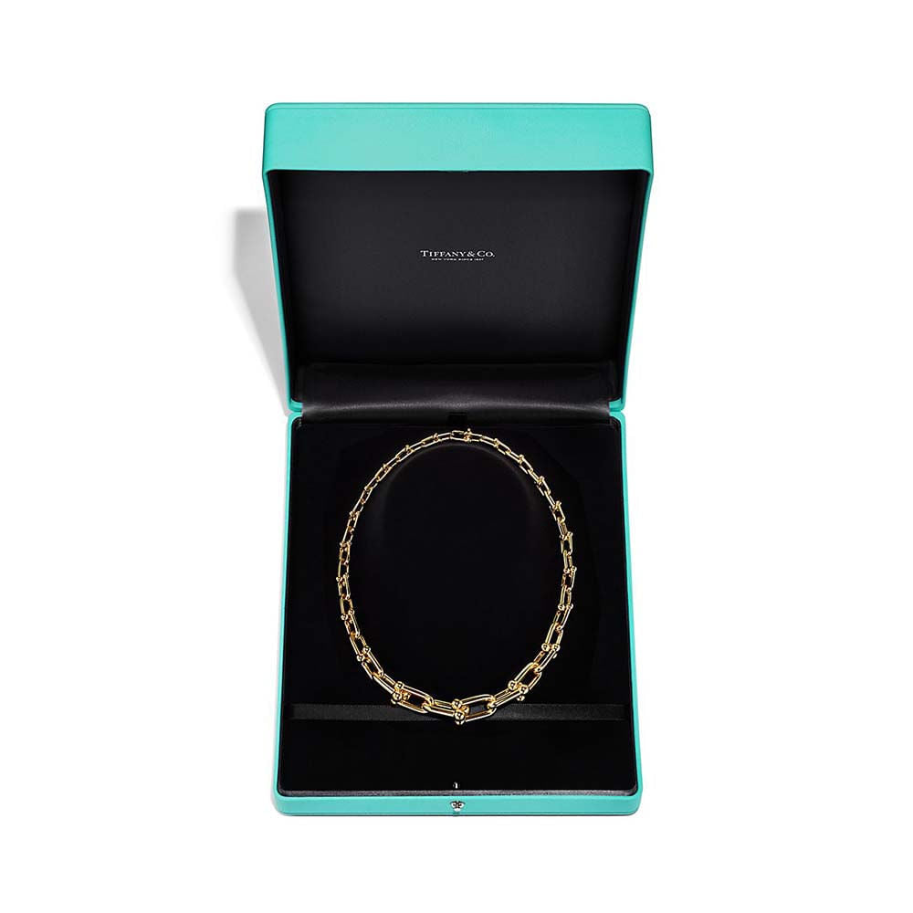 Conjunto Colar e Pulseira TIFF Elos Dourado Banhado a Ouro 18k