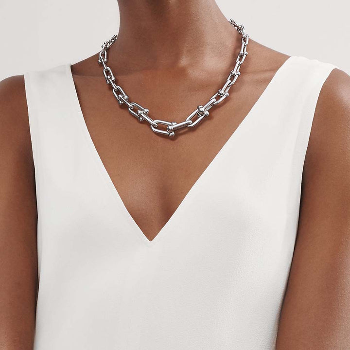 Conjunto Colar e Pulseira TIFF Elos Prata