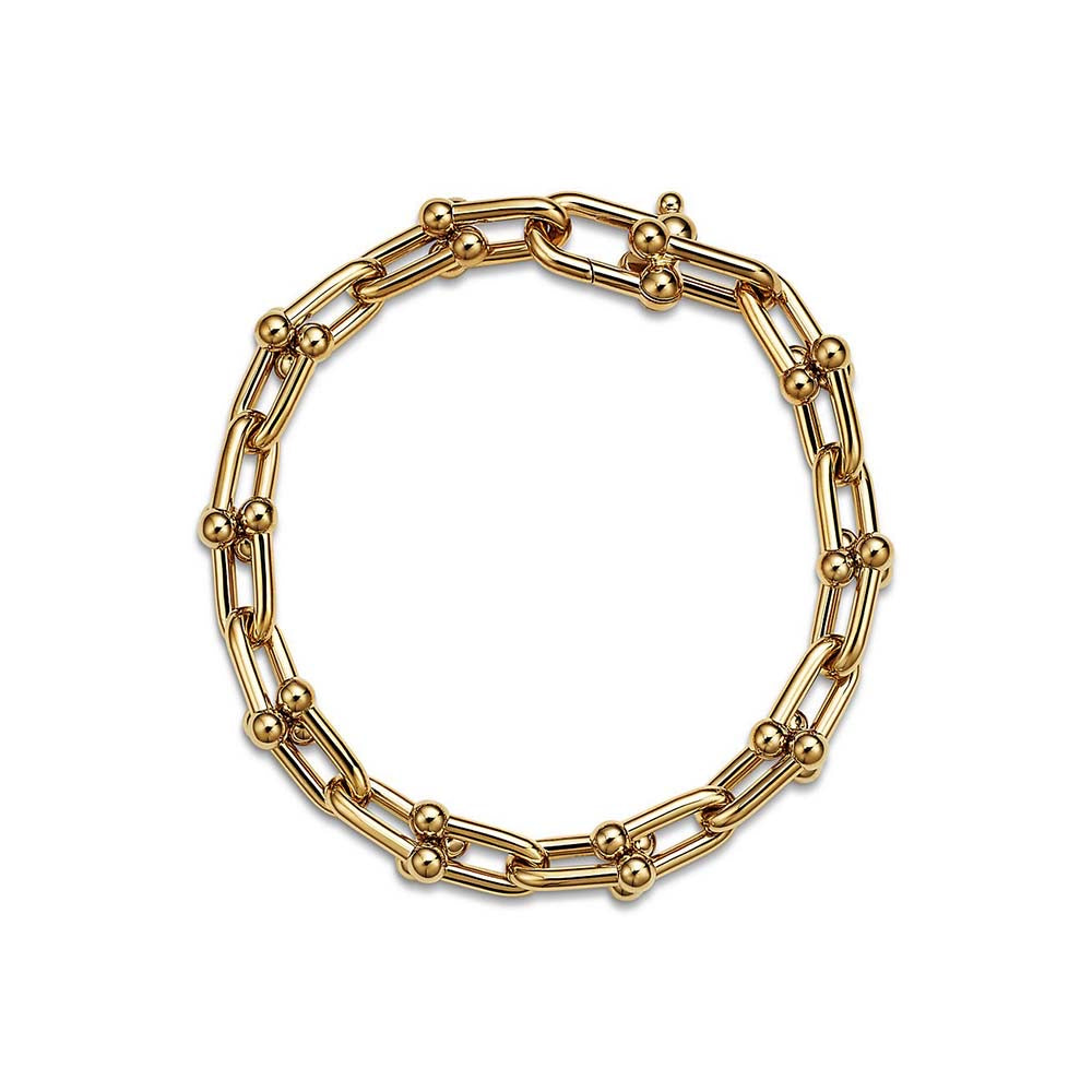 Conjunto Colar e Pulseira TIFF Elos Dourado Banhado a Ouro 18k