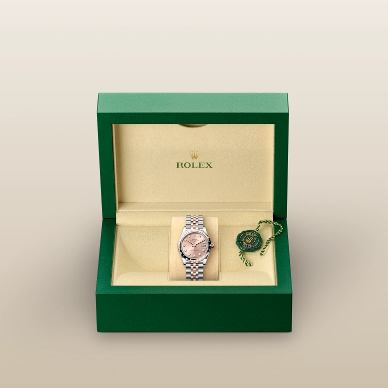 Relógio R L X Date Just 31 Rose Fundo Rose Gold