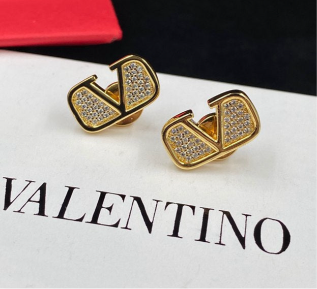 Brinco Inspiração Valentino Luxo Cravejado
