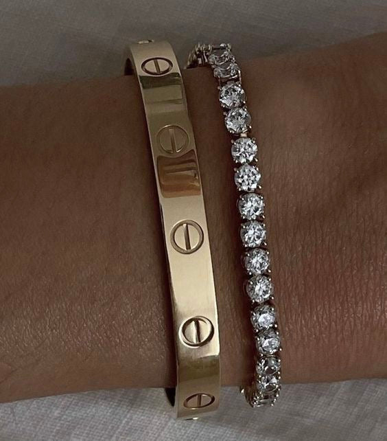 MIX Bracelete Clássico e Pulseira Riviera
