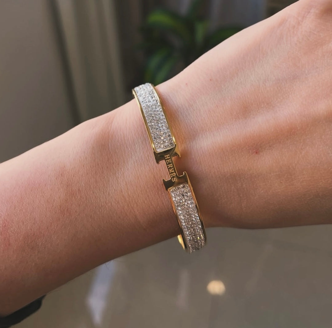 Bracelete Inspiração HM Todo Cravejado