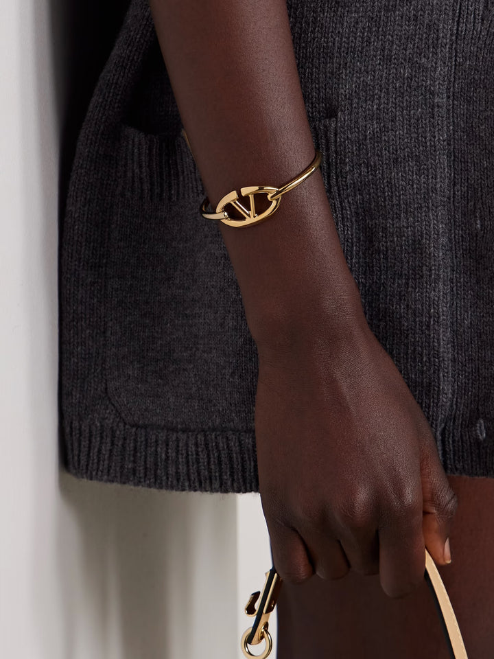 Bracelete Inspiração Valentino Clássico Banhado a Ouro 18k