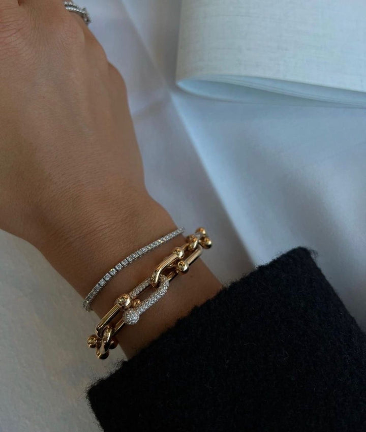 Pulseira Inspiração TF Elo Cravejada