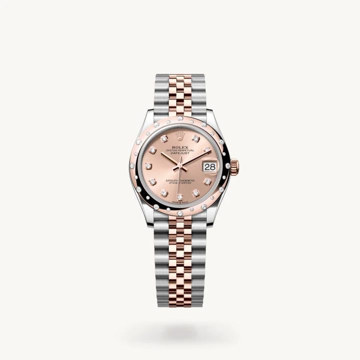 Relógio R L X Date Just 31 Rose Fundo Rose Gold