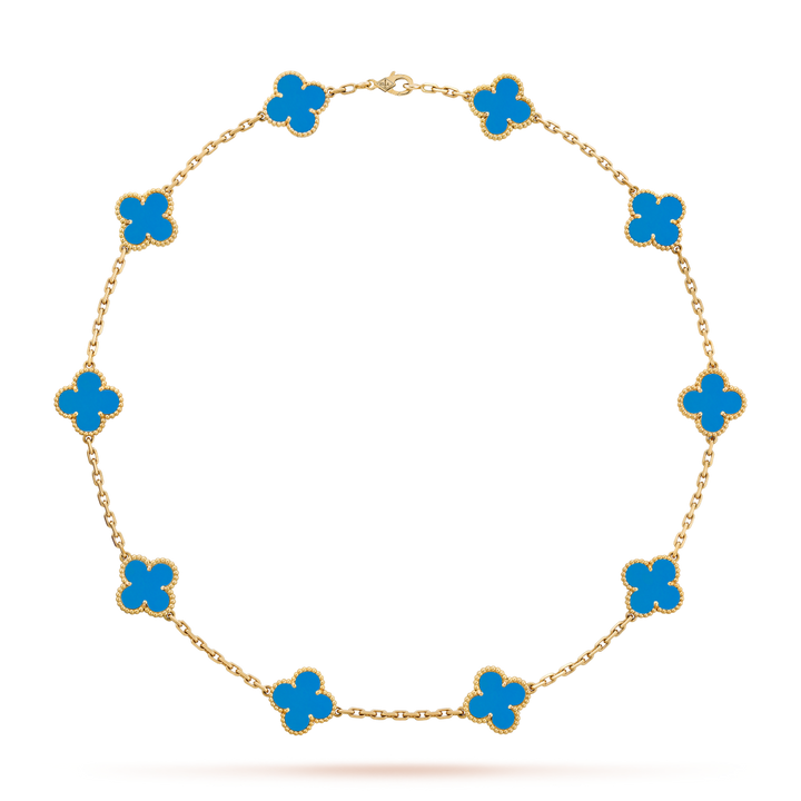 COLAR VINTAGE ALHAMBRA 10 TREVOS - AZUL