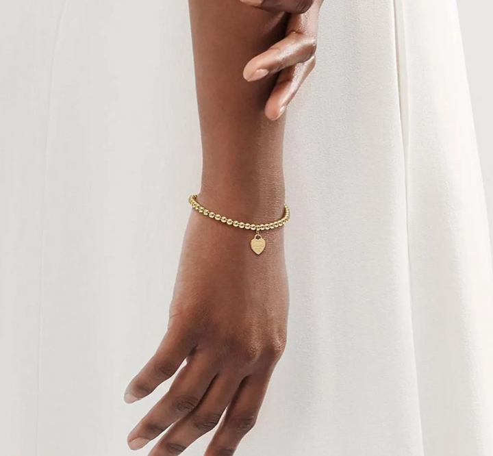 Pulseira de Coração Dourada