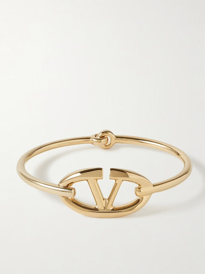 Bracelete Inspiração Valentino Clássico Banhado a Ouro 18k