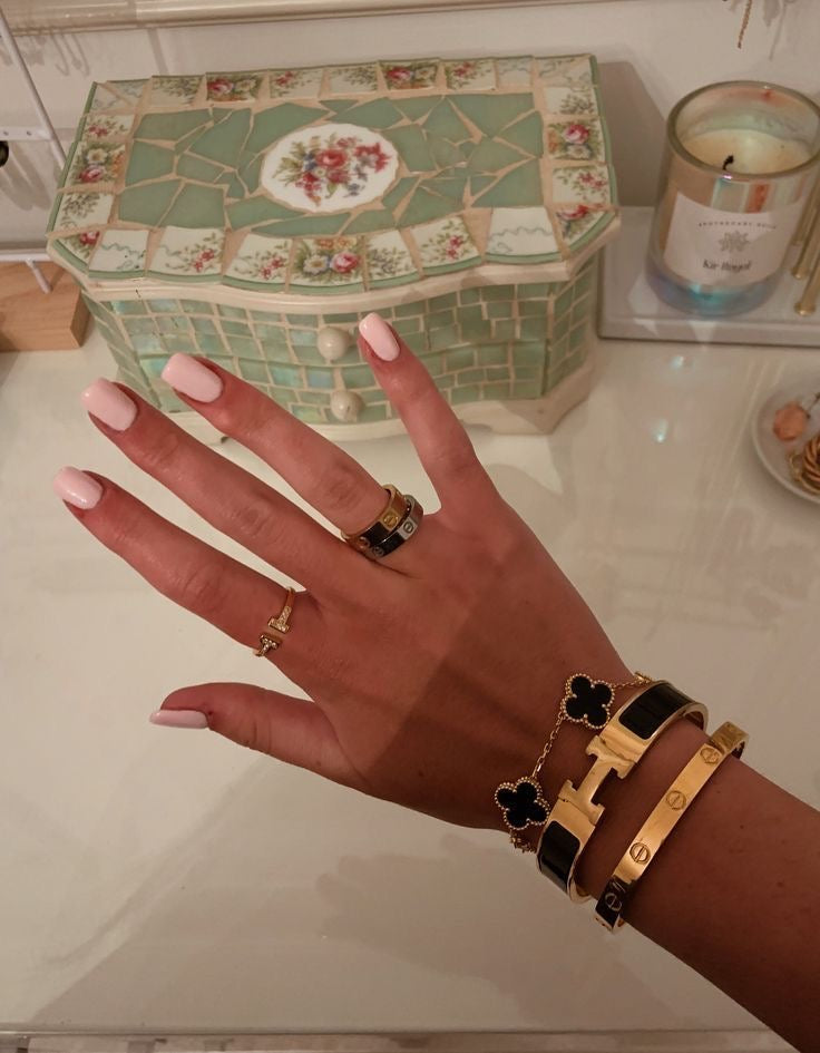 MIX HM Pulseira Vintage Alhambra Trevo Preto