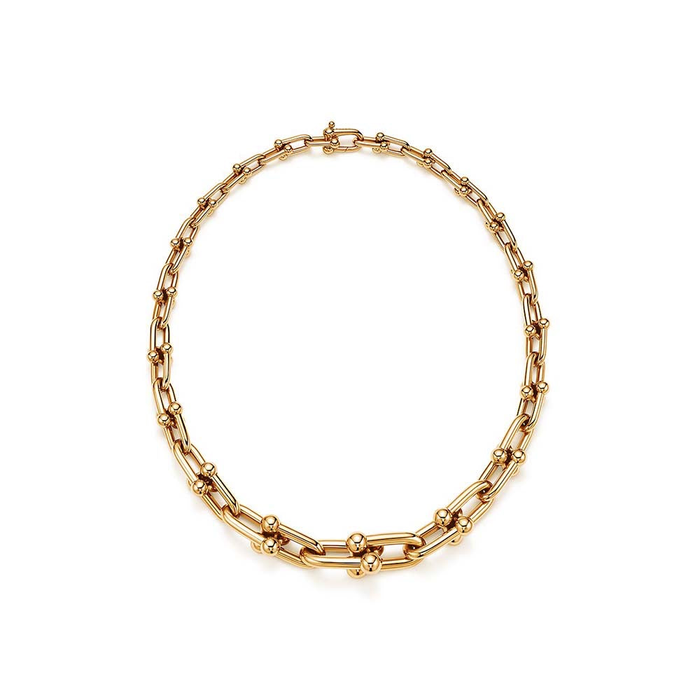 Conjunto Colar e Pulseira TIFF Elos Dourado Banhado a Ouro 18k