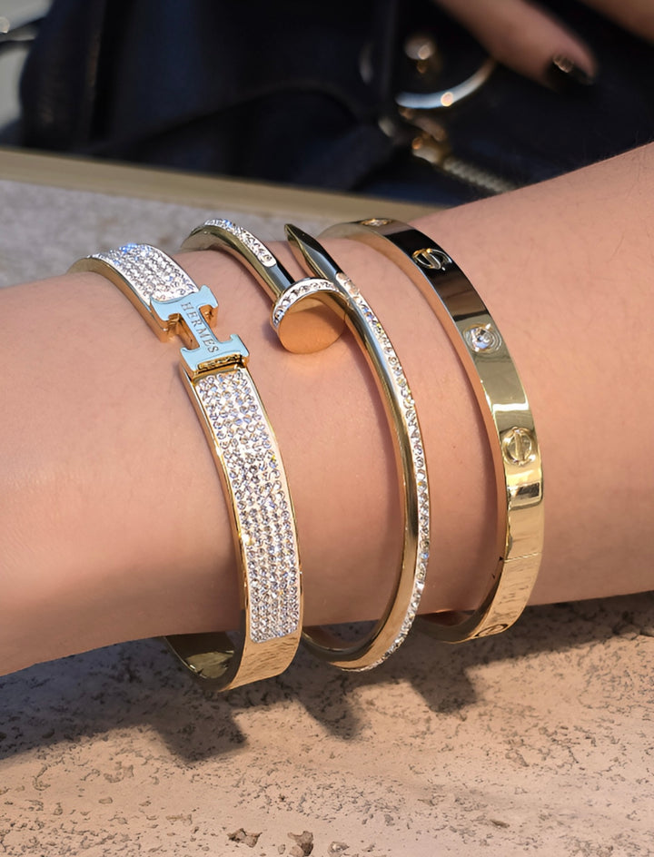 Bracelete Inspiração HM Todo Cravejado