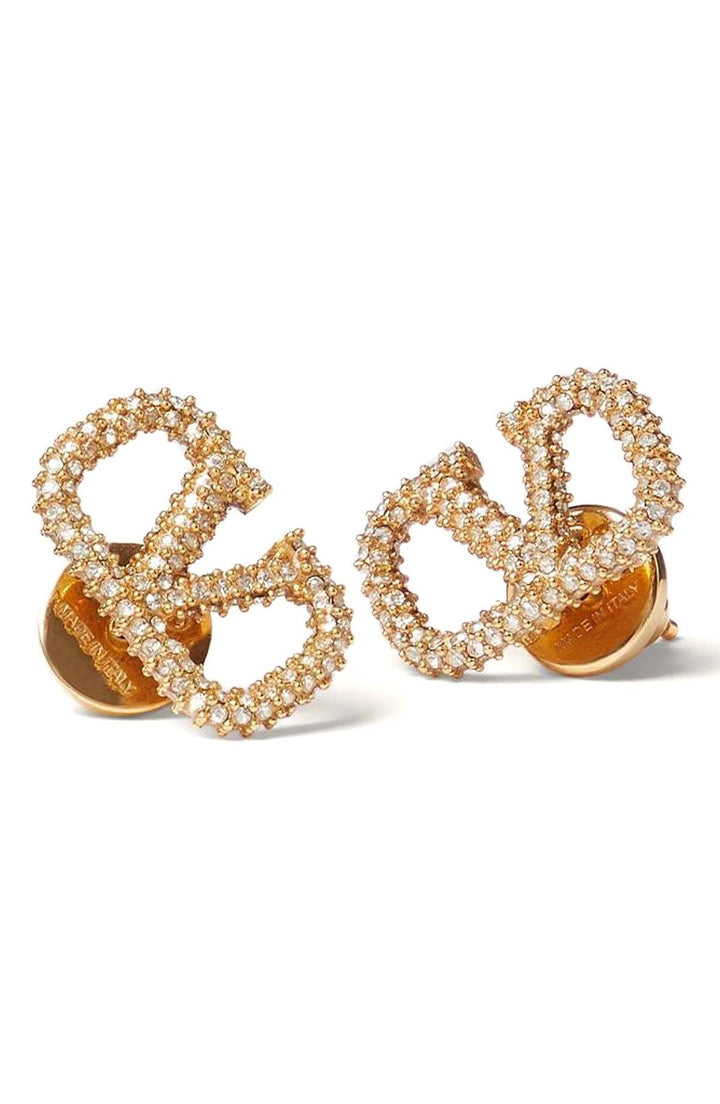 Brinco Inspiração Valentino Cravejado Semijoia