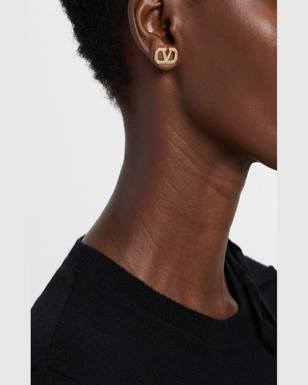 Brinco Inspiração Valentino Cravejado Semijoia