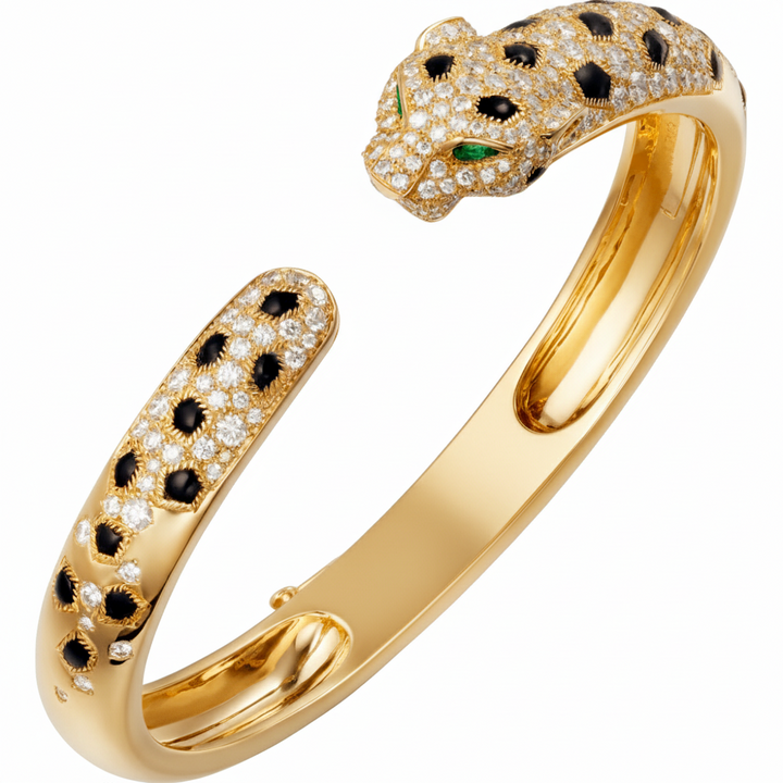 Bracelete Panthere Gold Semijoia