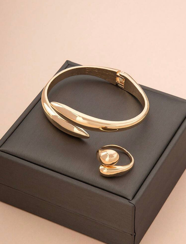 Conjunto Bracelete e Anel Minimalista